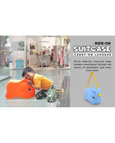 Kids Rideon Suitcase & Small Cabin Luggage Toys Storage - 18 liters Capacity- PINK